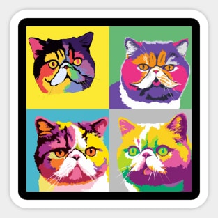 Exotic Shorthair Pop Art - Cat Lover Gift Sticker